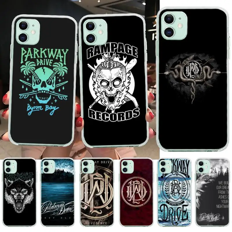 Мягкий силиконовый чехол для телефона CUTEWANAN Parkway Drive iPhone 11 pro XS MAX 8 7 6 6S Plus X 5S SE 2020 XR |