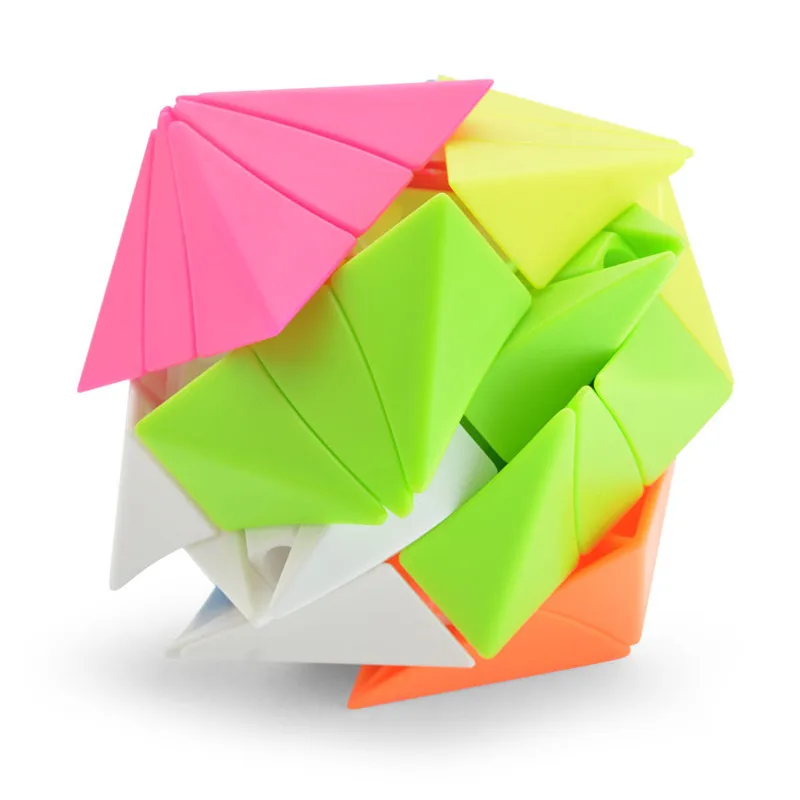 LeFun Hawk Eye углеродное волокно 3x3x3 Octahedron волшебный куб безопасный АБС-пластик быстрый ультра-Гладкий 3x3 скоростной Головоломка Куб детские игрушки подарок - Цвет: Multi-Color