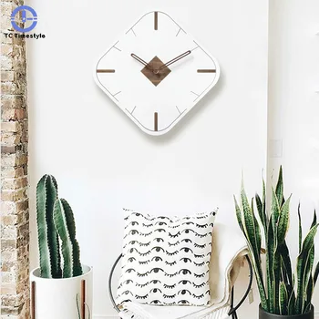 

Wall Clock DIY Home Decoration Acrylic Living Room Watches Modern Design Minimalist Silent Quartz Hanging Nordic Style White
