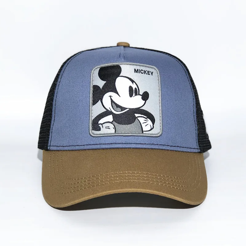 2019 New Unisex Anime Mickey Pattern Embroidery Blue Rebound Cap Cotton Snapback Baseball Hip Hop Truck Driver Sunshade | Аксессуары для