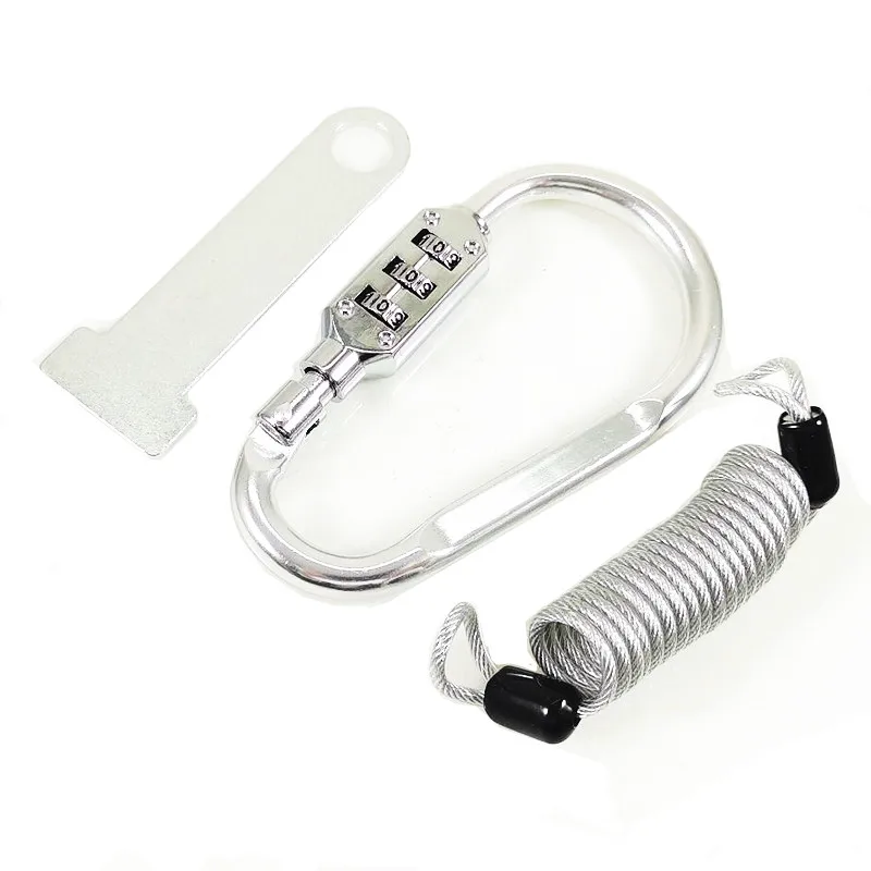 

Universal Motorcycle Helmet Security Locks 3 Digit Combination Lock Code Padlock T-bar Cable Scooter Offroad Dual Sport bike