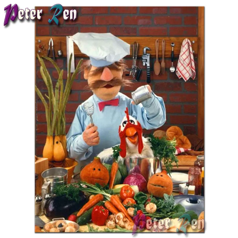 

diamond painting Cartoon full square/round diamond embroidery portrait rhinestones DIY mosaic home decoration Restaurant kitchen