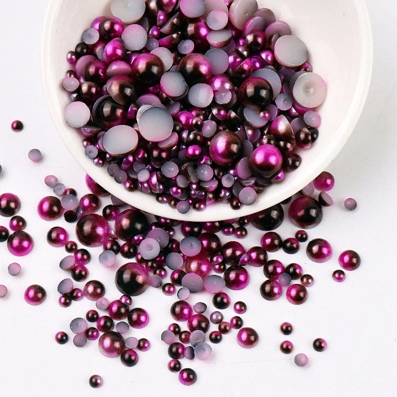8MM Dark Purple Mermaid Gradient Acrylic Round Ball Beads