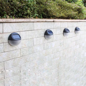

outdoor Solar Lamp garden lights LED round wall lights door lights atmosphere lights Waterproof For Outside Stairs Pathway