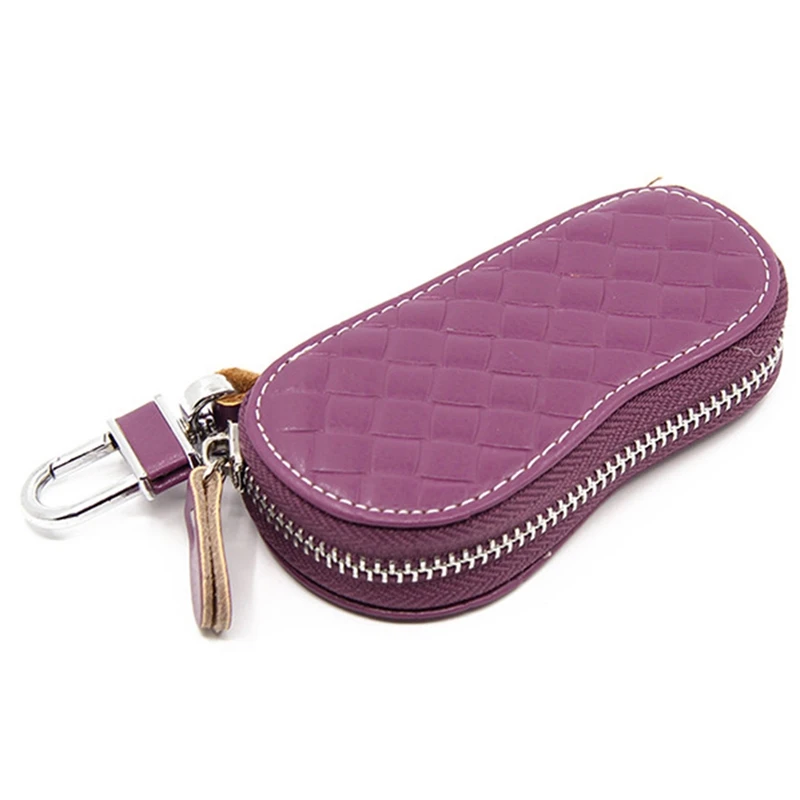 

Leather Women Key Wallet Automobie Key Bag Zipper Keychain Women Keys Organizer