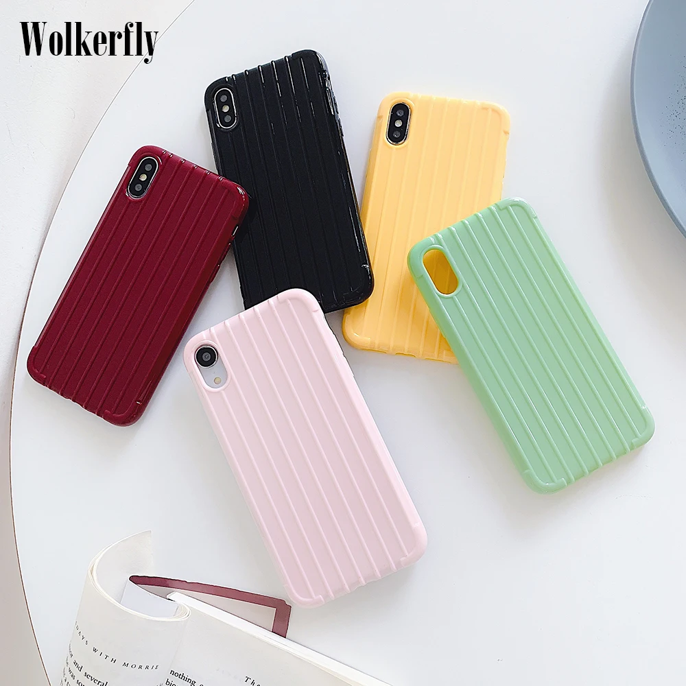 

Solid Color Suitcase Case For Xiaomi Redmi Note 7 6 K20 Pro 6A 5 Plus GO Silicone Cover For Xiaomi Mi 9 8 A3 A2 Lite CC9E 9T Pro