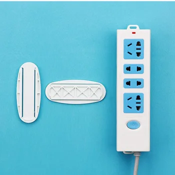 

Self Adhesive Power Strip Fixator 3Pcs Wall Mount Sockets Holder Punch Free WiFi Router Remote Control Organizer @LS
