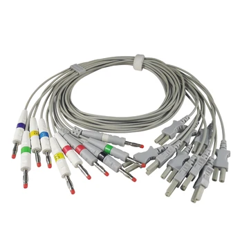 

EKG Cable 10 Lead Wires Multi Link ECG Patient Lead Wires 10 Leads Banana 4.0 for GE Marquette Hellige 38401816