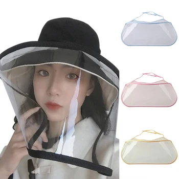 

Outdoor Removable Transparent Protective Face Mask Waterproof Wind Sand Dust Hat Multi-Color