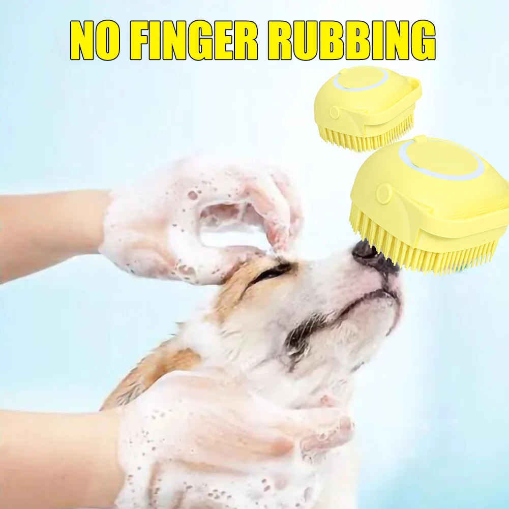 

Pet Dog Bath Brush Comb Pet SPA Massage Brush Soft Silicone Dogs Cats Shower Hair Grooming Bathroon Cleaning Tool Pet Supplies