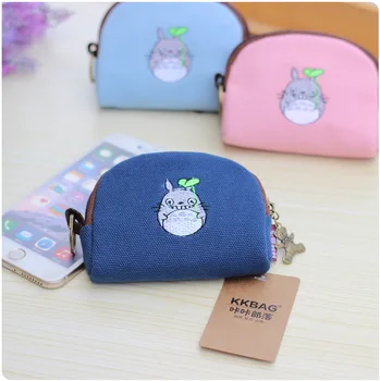 

Cute Totoro Canvas Shell Coin Purse Animal Cat Bear Elephant Cartoon Change Purses Boy Girl Card Holder Clutch Bag Gift for kids