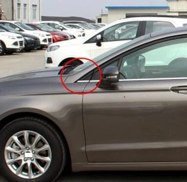 Left side CAPQX для Ford Mondeo 2013- Авто Переднее стекло Треугольная пластина боковое зеркало Угловое треугольное окно украшение крышка панель - Название цвета: Left side