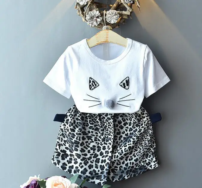 MERI AMMI/комплект из 2 предметов, детская одежда для девочек Футболка с цветочным рисунком+ шорты с цветочным рисунком летняя верхняя одежда для девочек возрастом от 2 до 12 лет - Цвет: J793-23