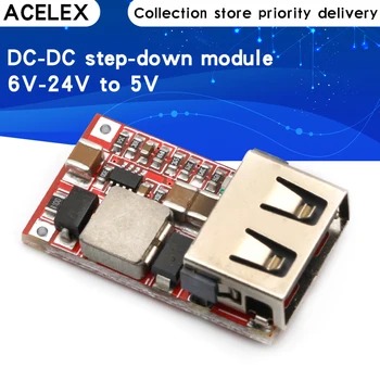 

Fine 6-24V 12V/24V to 5V 3A CAR USB Charger Module DC Buck step down Converter 12v 5v power supply module