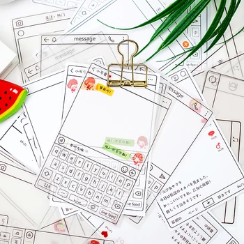 

20Pcs/Pack Notepad Memo Simple Dialog Sticker DIY Craft Scrapbooking Album Junk Journal Happy Planner Decorative Stickers