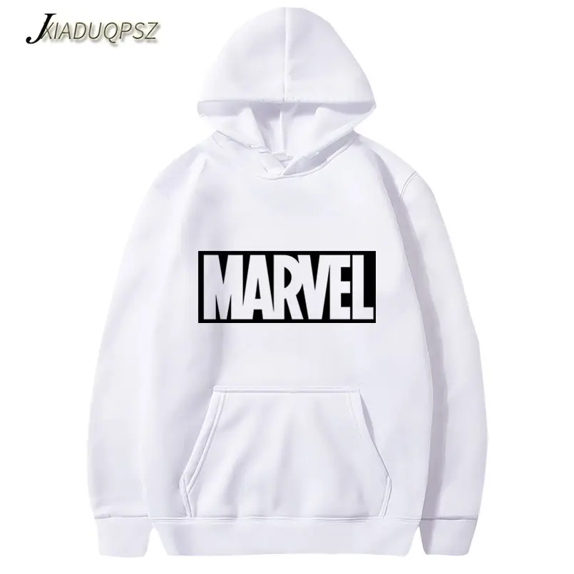 Новые брендовые кофты с капюшоном "marvel" мужские высококачественные повседневные мужские толстовки с длинными рукавами с принтом marvel спортивные костюмы с капюшоном для мужчин - Цвет: WM11 White