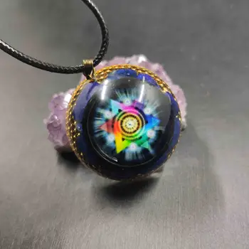 

Orgonite Pendant Sri Yantra Necklace Sacred Geometry Chakra Energy Necklace Meditation Jewelry