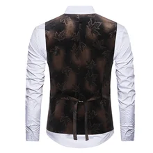 Модная AliExpress EBay мужская одежда стиль принт "Кленовый лист" однобортный Повседневный жилет Ouma Zt-mj08