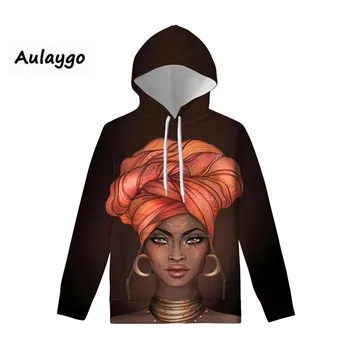 

2020 New Spring Autumn Women Hoodies Black Art African Girls Printing Pullovers Ladies Sweatshirt Long Sleeve Aesthetic Hoodie