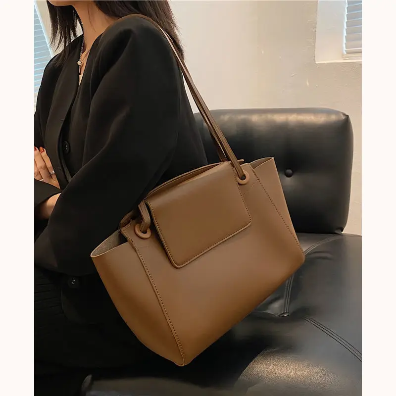 

Роскошная женская сумка, большая женская сумка для покупок, дизайнерская простая универсальная сумка через плечо в стиле ретро для отдыха, Портативная Сумка-тоут