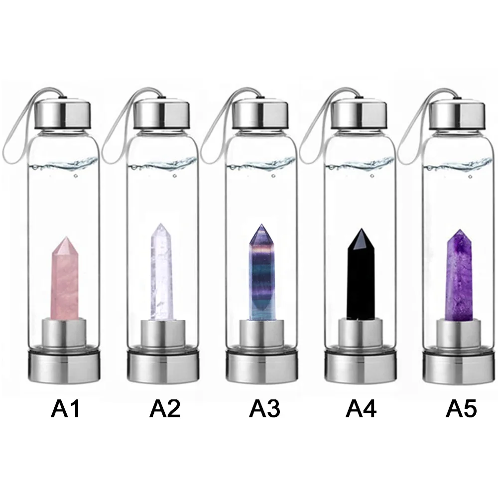 

Natural Crystal Column Energy Point Healing Obelisk Wand Quartz Crystal Degaussing Water Bottle Tools Fashion Home Supplies