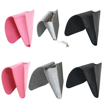 

Bedside Pocket Felt Bedside Caddy Storage Organizer Bed Caddy Inside with 2 Small Pockets for Organizing Tablet Magazine Phone