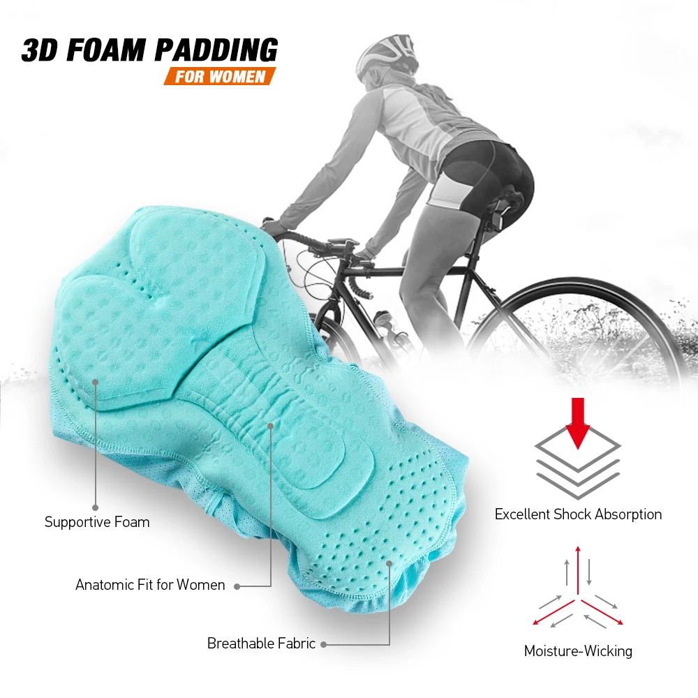 Женское нижнее белье для велоспорта, 3D мягкое дышащее, MTB, для езды на велосипеде, Спортивное нижнее белье, шорты, компрессионные велосипедные колготки