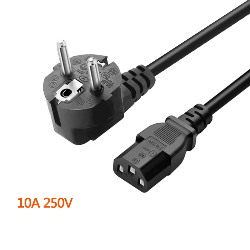 Description Picture 2 of itemBlack IEC320 C13 to AU US UK EU Power Cord India Israel Russia BS1363 13A Britain Extension Power cable 3*0.75mm 1.5M 1.8M 10A