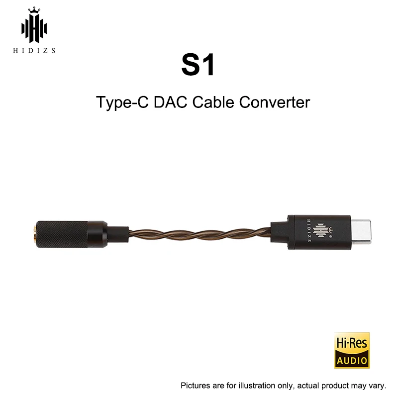 HIDIZS S1 Type C to 3 5mm USB DAC Cable Headphone Amplifier Adapter for New Mac Android Phones PC support 32Bit 384kHz