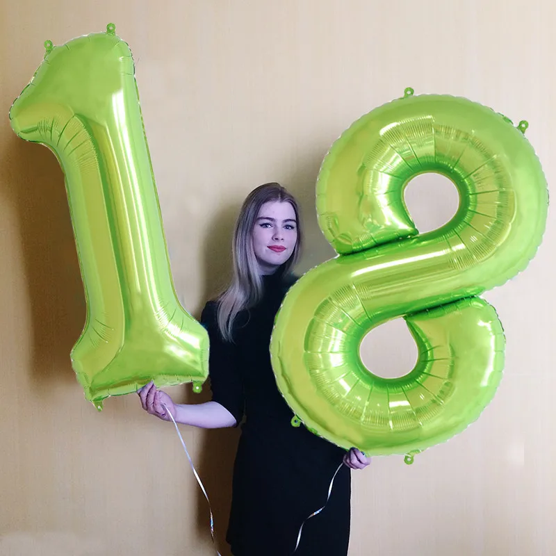 Chicinlife 1 шт. зеленый 40 дюймов номер фольги воздушный шар с днем рождения ребенка душ Дети Свадьба юбилей Globos Декор поставки