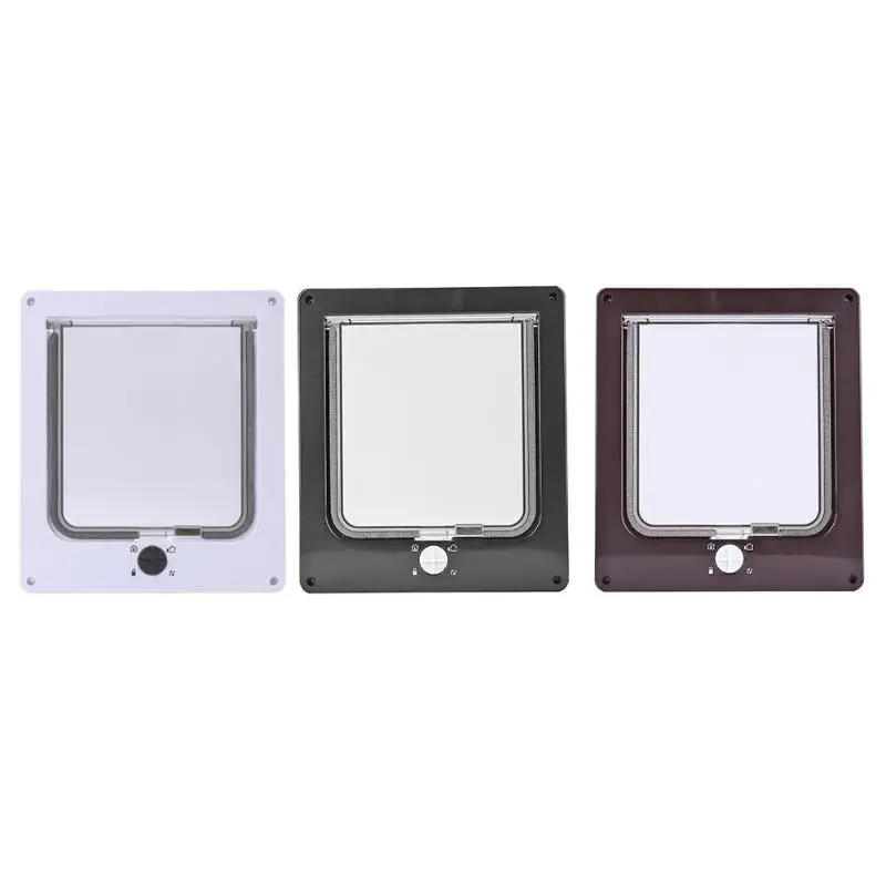 

4 Way Lockable Puppy Kitten ABS Plastic Security Gate Cat Dog Flap Door