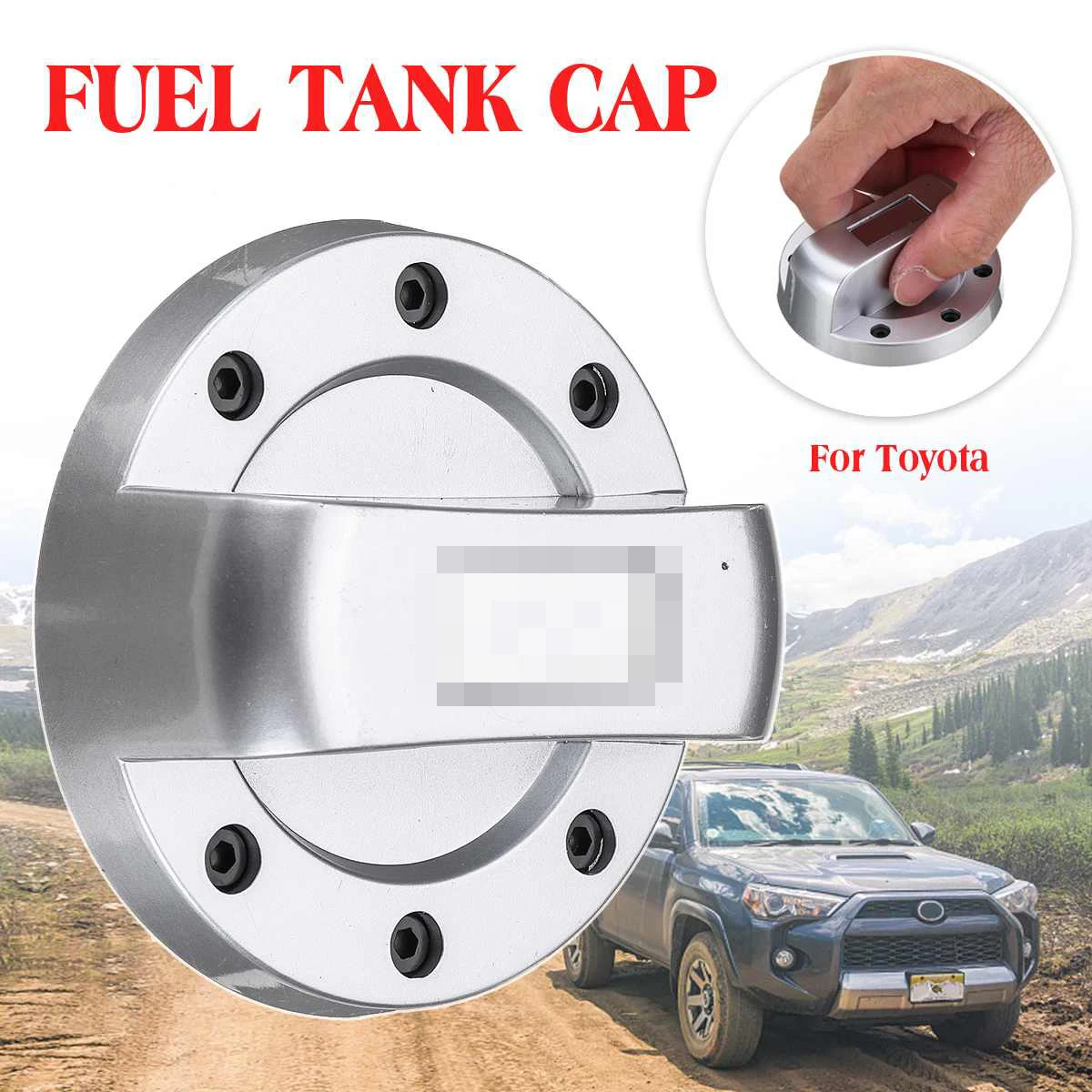 

High Quality 1pc Universal Car Gas Fuel Tank Cover Decorative Gasoline Cap Sliver for Toyota Camry Corolla Rav4 Fuel Tank Cap