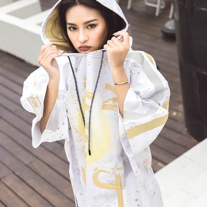 Roupão de Mudança de Microfibra Poncho com Capuz de Secagem Toalhas com Capuz Leve e Leve Nu-junho Rápida Praia Surf Poncho Compacto &