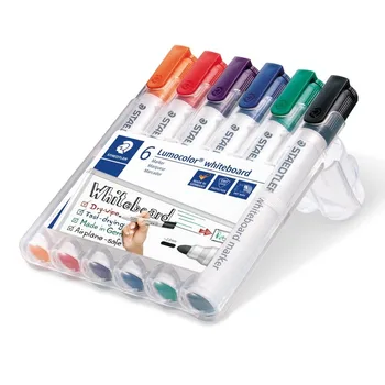 

6Pcs/Set Whiteboard Marker Erasable Wipe The Whiteboard Pen Black Blue Red Green Office School Supplies
