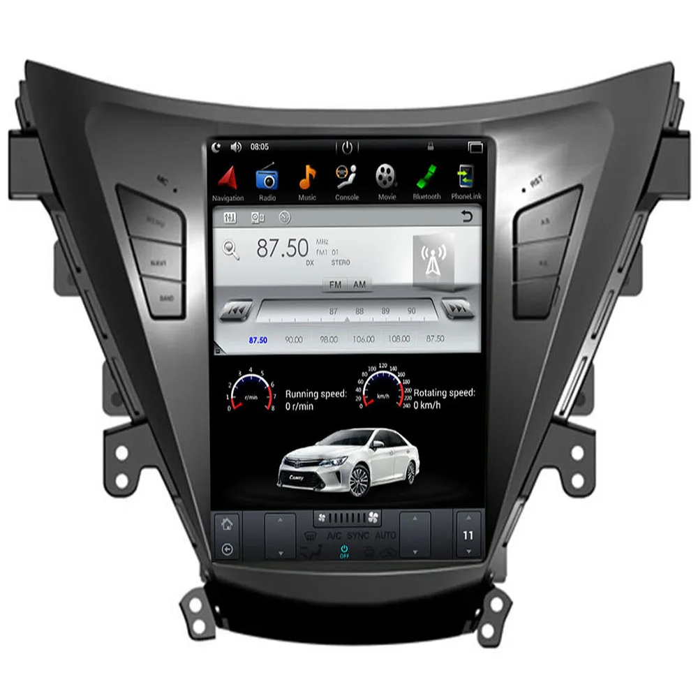 10 4 &quotTesla стиль Android 9 0 7 1 Автомобильный мультимедийный радио плеер для HYUNDAI ELANTRA / MD