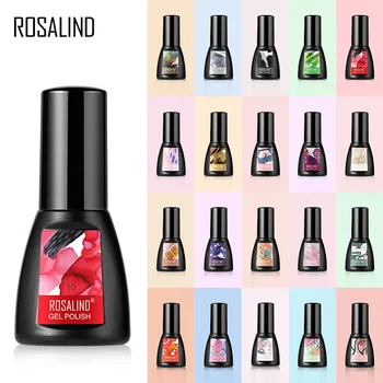 

ROSALIND Gel Nail Polish Pure Colors Gel Polish For Nails Art Manicure Need UV LED Base Top Coat For Semi Permanant Varnishes