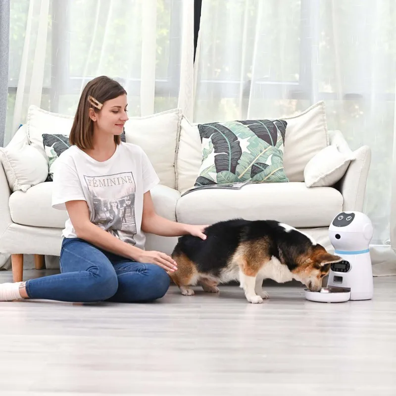

New Smart Food Dispenser With Quantify Control For Medium Small Dog And Timer Automatic Pet Feeder Record Pets food Bowl