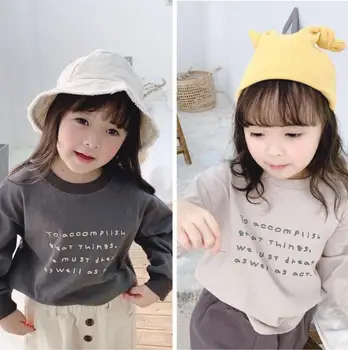 

2020 New Girls Boys T-Shirt Spring Fashion Cotton Kids Sweatshirt 1-6t PO161