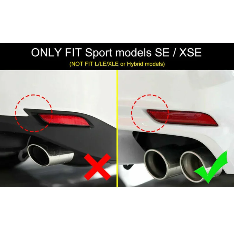2 шт хромированный задний бампер отражатель Накладка для Toyota Camry SE XSE-19