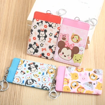 

Fashion Mickey Piglet Tigger Anime Plush Card Holder PU Cartoon Credit ID Bags Coin Bus Card Wallet Phone Birthday Gifts New