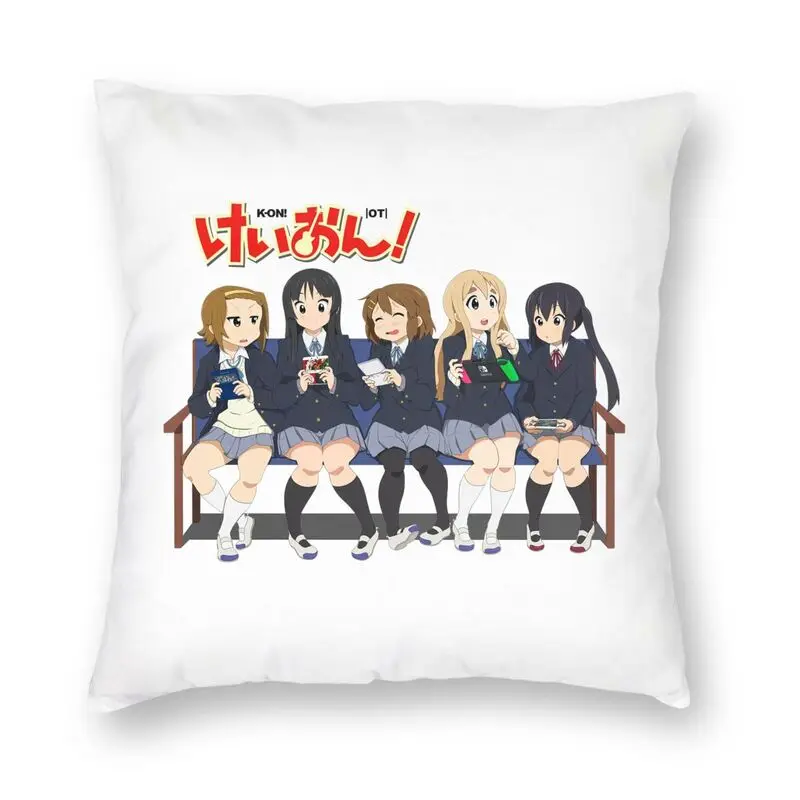 

Японская музыка Аниме K-On наволочка для дивана украшение манга квадратная Подушка Чехол 45x45 см домашний декор