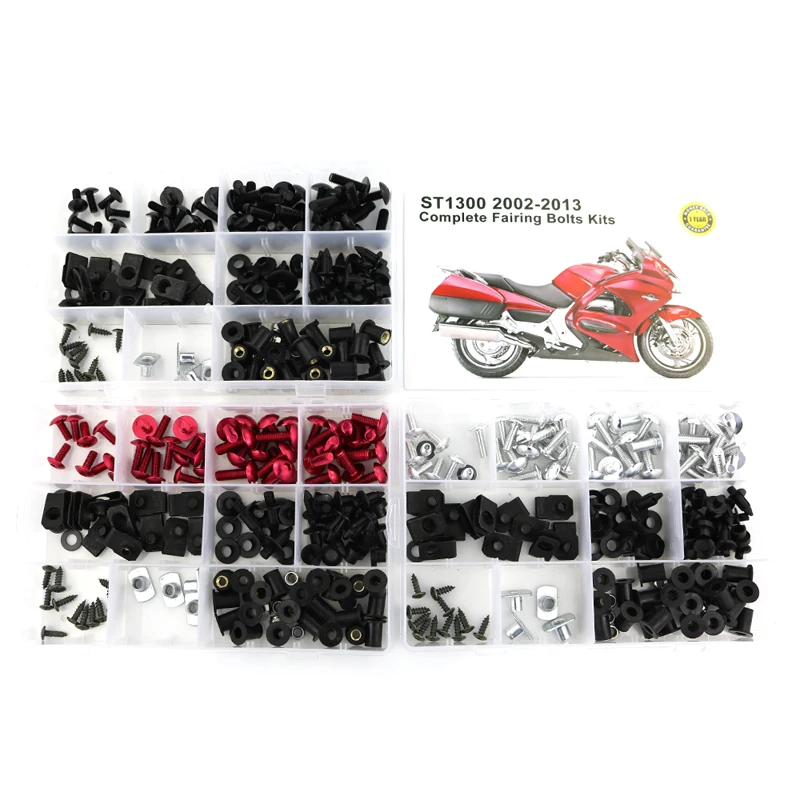

For Honda ST1300 2002-2013 Motorcycle Aluminum Complete Full Fairing Bolts Kit Screws Fairing Clips Windshield Bodywork Bolts