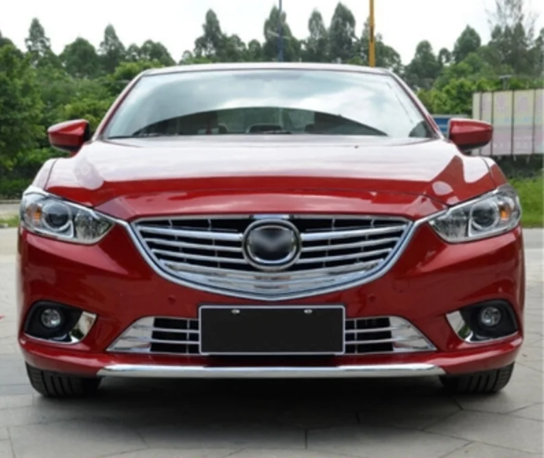 Автомобильный Стайлинг для Mazda 6 M6 Atenza ABS Хром Передняя головка верхняя Центральная решетка Вокруг отделки декоративная крышка 1 шт