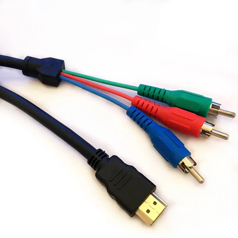 HDMI штекер 3 RCA Женский Видео Аудио av кабель 5 футов/1 м конвертер адаптер для 1080P HDTV
