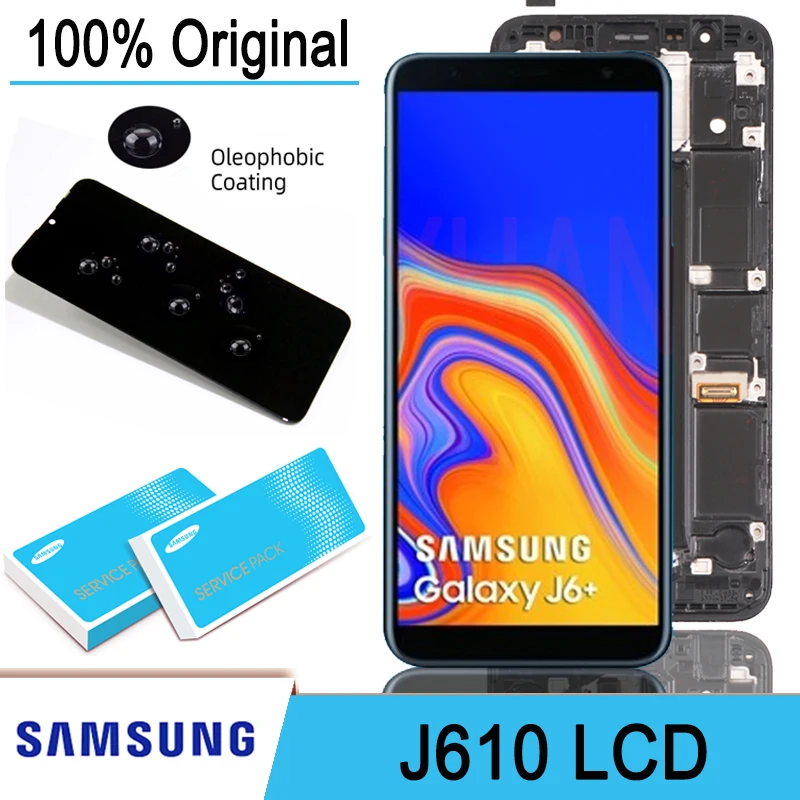 ЖК-дисплей 100% ''с сенсорным экраном и дигитайзером в сборе для Samsung Galaxy J6 + J610