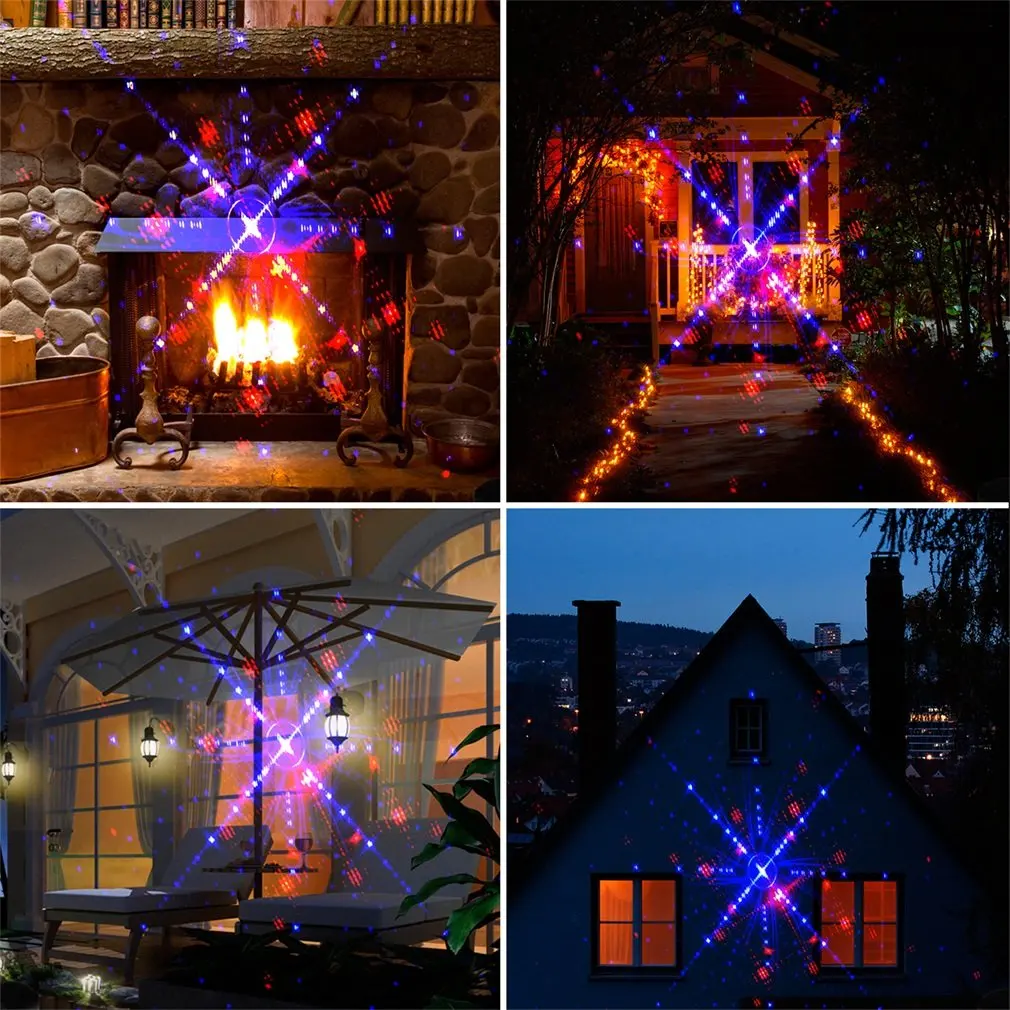 

QQ Egg Shape Red & Green Red & Blue Galaxy Laser Shower Laser Light Projector Holiday Twinkling Star Lights Garden Decoration