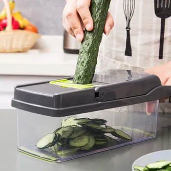

Multi-functional Vegetable Cutter Kitchen Accessories 7 In 1 Slicer Fruit Cutter Potato Peeler Food Cheese Grater Slicer Gadget