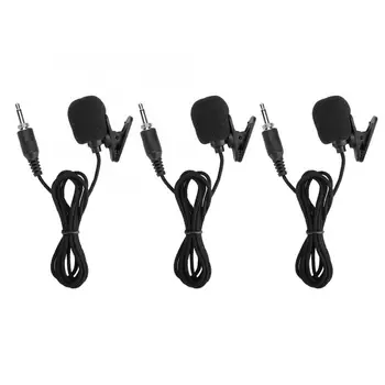 

3PCS 04A Compact Professional Mini 3.5mm Screw Plug Microphone Wired Lapel Collar Clip Amplifier Mic Wired Collar Amplifier Mic