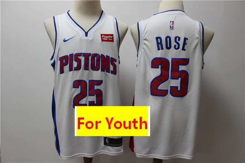 1 /20 молодежный#25 Derrick Rose Detroit Pistons детский трикотаж - Color: 1
