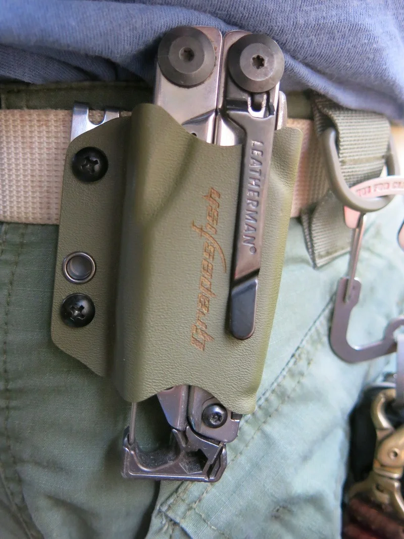 1 Set Stainless Steel EDC Tools Knife K Kydex Sheath Back Clips Pliers